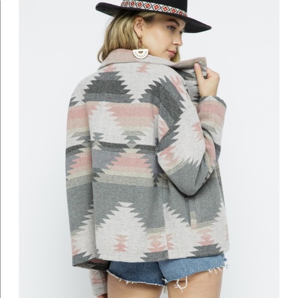 Aztec Pattern Lightweight Jacket - Picture 2 of 6